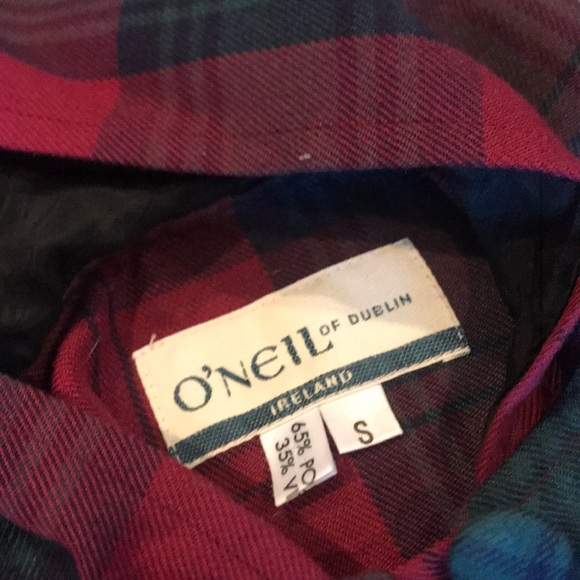 Irish ☘️ O’Neil of Dublin Plaid Cape with Hoodie - Picture 6 of 7